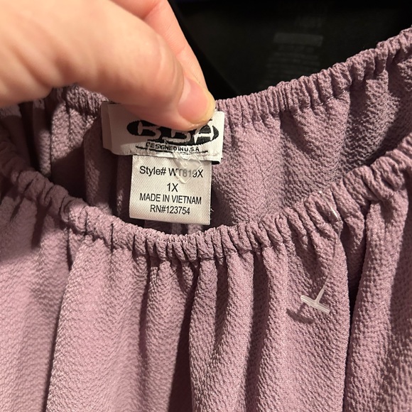 BBA 1X Lilac Ruffle Top - Picture 10 of 12